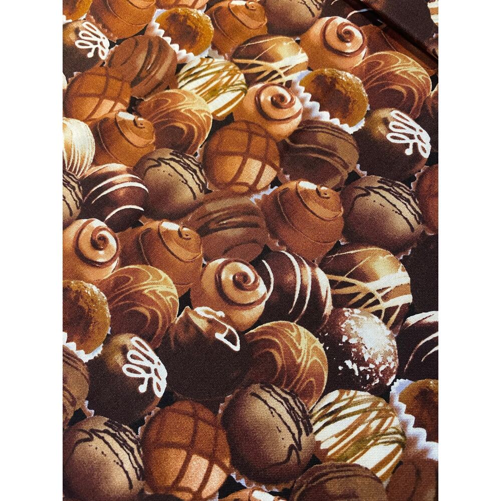 TIMELESS TREASURES Novelty Fabric Box of Chocolate Chocolates BTHY Cotton OOP
